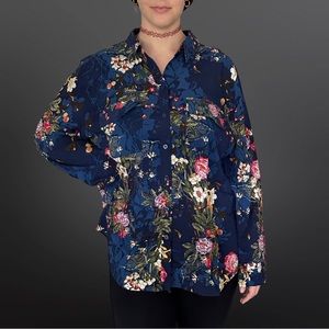 NWT Chico’s Easy Shirt in nocturne navy [H3R]